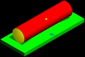 Figure 9: E-W Horizontal Cylinder Sundial with Hole to Celestial South - Cylinder Orientation