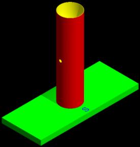 Figure 13: Vertical Cylinder Sundial with Hole to West - Cylinder Orientation