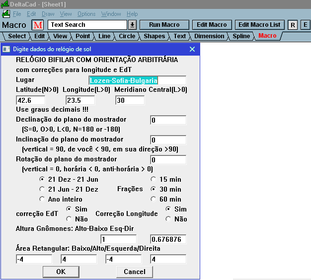 Figure 1: Bifilar Sundial Macro