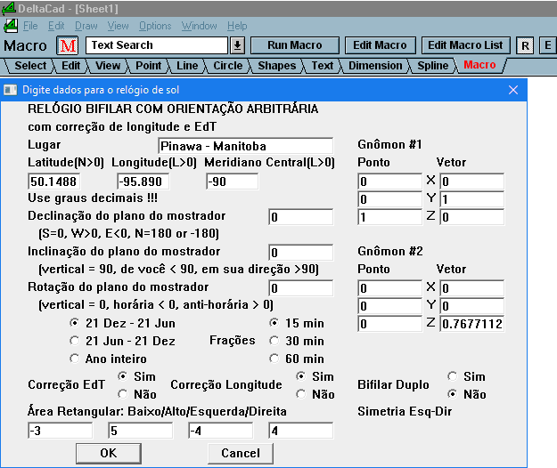 Figure 1: Bifilar Sundial Macro