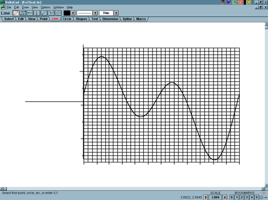 Figure 5: Equation of Time Graph in DeltaCad