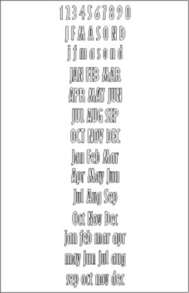 Font Template - Gill Sans MT Ext Condensed Bold