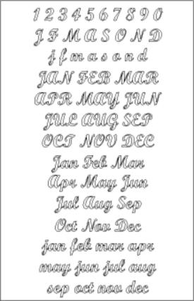 Font Template - Script MT Bold