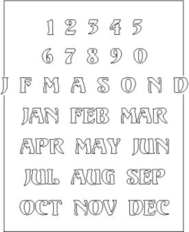 Font Template - Unicorn