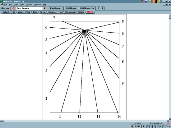Figure 12: Vertical Direct South Sundial - Southern Hemisphere
