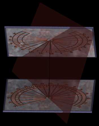 Figure 3: The Sun's Hour Plane - Horizontal/Equatorial Bottom Sundials