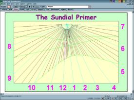 DeltaCad Vertical Declining Sundial