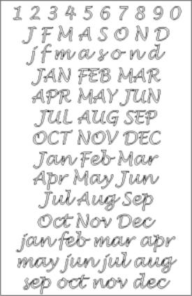 Font Template - Lucida Handwriting