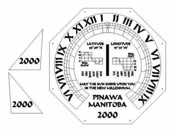 CAD drawing of brass sundial.