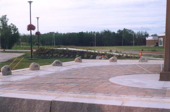West side of dial.