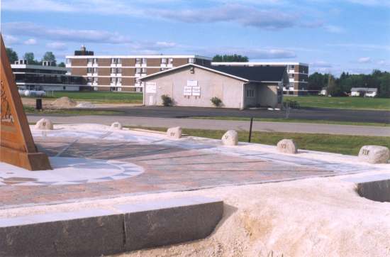 East side of dial.