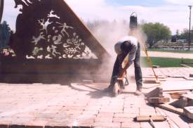 Cutting for the rails.