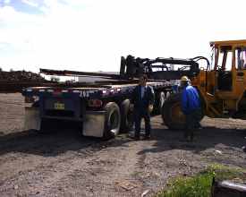 Loading the rails at CANAC.