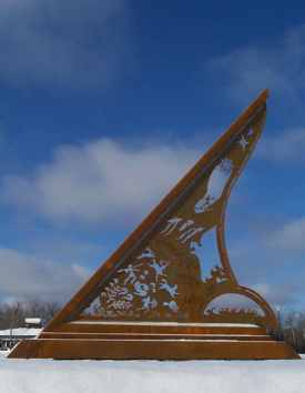 Gnomon in the snow.