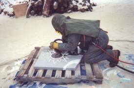A close look at sandblasting.