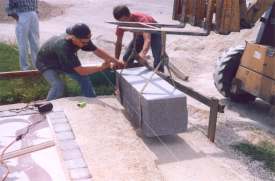 Positioning a block.