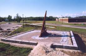 The completed retaining wall.